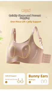 Détail du soutien-gorge sans couture avec soutien gel et bonnets push-up oreilles de lapin