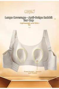Détail intérieur du rembourrage oreilles de lapin beige avec points de fixation stables