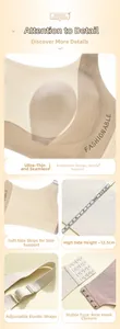 Vue macro du soutien-gorge sans couture avec coussinet lapin et support latéral
