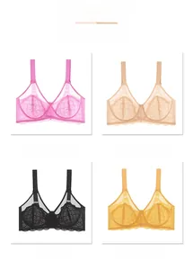Damen Spitzen BH Set in den verfügbaren Farben Rosa, Hautfarben, Schwarz und Gelb