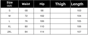 Detailed size chart with measurements for the leopard print high waist maxi skirt