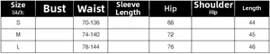 Tableau des tailles détaillé pour le bustier montrant les mesures S, M et L