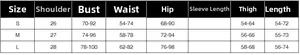Detailed size chart with Bust, Waist, and Hip measurements for slim fit floral bodysuit