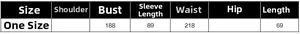 Detailed size chart for sweet style black polka dot blouse showing specific measurements