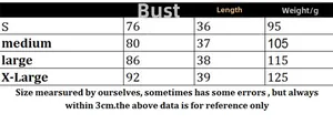 Detailed size chart for women's slim knit vest showing bust length and weight specs