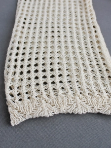 Chic beige crochet knit cardigan with hollow out pattern and long sleeves for beach cover-up