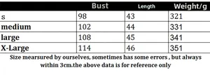Size chart for long sleeve hollow beach cover-up showing bust and length measurements