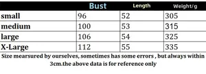 Size chart for women's round neck zebra pattern sweater showing measurements in cm