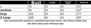 Detailed size chart for women's knit vest featuring bust, length, and shoulder measurements