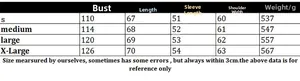 Size chart for high neck knit sweater with measurements for chest, length, and weight