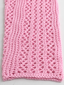 Pink knitted hollow out strapless backless dress with sexy side slit design for summer