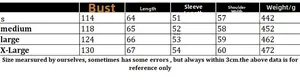 Detailed size chart for women's heart knit sweater showing bust and length measurements