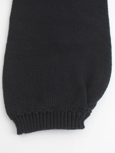 Women's black crewneck sweater with long sleeves and ribbed cuff detail for spring