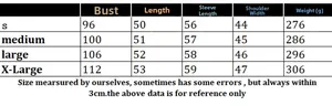Size chart for women's knit sweater including bust, length, and sleeve measurements