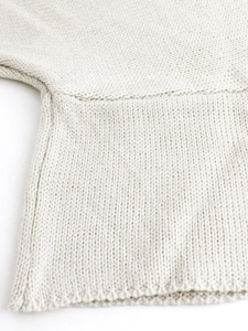 Loose batwing sleeve knit sweater in beige oatmeal color for casual autumn wear