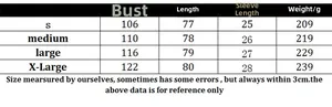 Detailed size chart for loose hollow-out beach cover-up with bust and length in cm