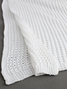 White crochet knit long dress with hollow pattern for beach summer vacation style