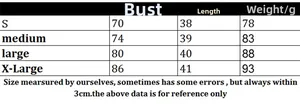 Size chart for knit floral tank top sets including bust, length, and weight data for S to XL