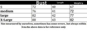 Size chart for ribbed crop top set showing chest and length measurements for S to XL