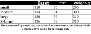 Size chart for women knit cropped sweater showing bust and length measurements in centimeters