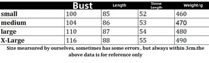 Detailed size chart for long sleeve cable knit dress featuring bust and length measurements