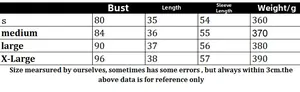 Detailed size guide table for women's mock neck slim fit cropped knit sweater