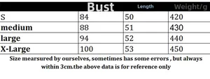 Detailed size chart for cable knit turtleneck sweater including bust and length data