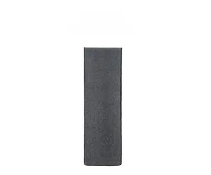 Detail of premium thick grey felt sleeve showing high-quality stitching and texture