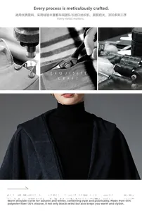 Detail of wool blend fabric composition and hooded shawl texture for winter cape