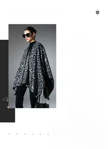 Detail shot of leopard print shawl texture and pattern in a professional studio setting