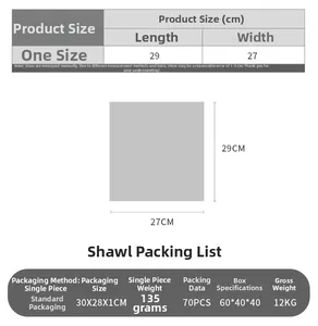 Size chart showing 29x27cm dimensions for the buttoned wool knit neck warmer scarf