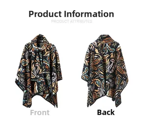 Detailed front and back view of elegant vintage floral paisley shawl with fringe hem