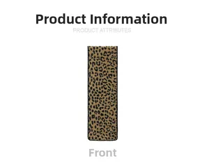 Close-up of double-sided leopard print scarf showing high-quality stitching and fabric texture