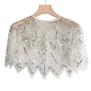 Girls Mesh Rhinestone Cape Shawl Flower Girl Sequin Tulle Cloak For Party Wedding Princess Outwear Kids Capelet