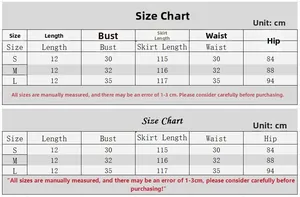 Size chart for women's mesh two-piece set showing S, M, L measurements in centimeters