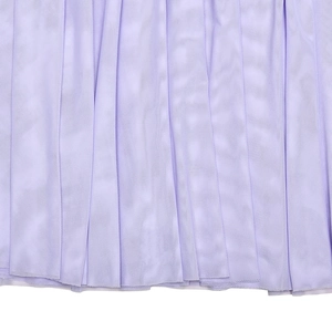 Detailed view of light purple mesh fabric texture with soft natural draping and folds