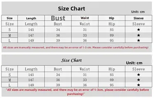 Detailed size chart for sexy one-shoulder backless dress showing S, M, L measurements