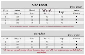 Tableau des tailles détaillé pour la robe longue bustier avec mesures pour les tailles S à L