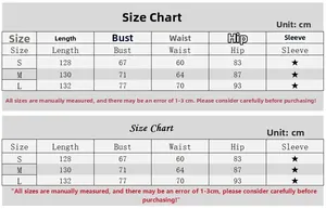 Detailed size chart in cm for the off-shoulder mesh long dress covering S to L sizes
