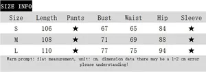 Size chart for slim fit satin patchwork tube dress with S, M, and L measurements in cm