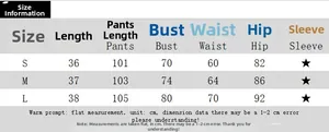 Tableau des tailles pour ensemble top dentelle et pantalon avec mesures de poitrine