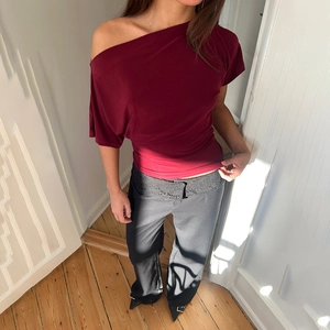 Maglietta da Donna Sexy con Spalla Scoperta Vestibilità Aderente Manica Corta Top Estivo Pois Tinta Unita Streetwear Moda Tee
