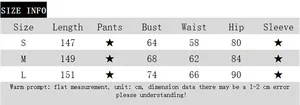 Detailed size chart for the deep V-neck halter maxi dress with S, M, and L measurements