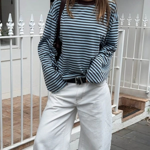 Women's Striped Long Sleeve T-Shirt Crew Neck Contrast Color Patchwork Casual Loose Streetwear Spring Summer Top