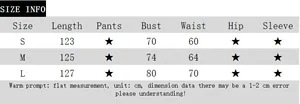 Size chart for leopard print backless lace dress showing length, bust, and waist measurements