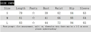 Detailed size chart for backless long sleeve dress showing bust, waist, and hip dimensions
