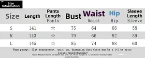Detailed size chart for long sleeve bodycon dress with S, M, L measurements in cm