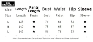 Detailed size chart with S, M, L measurements for the backless high slit maxi dress