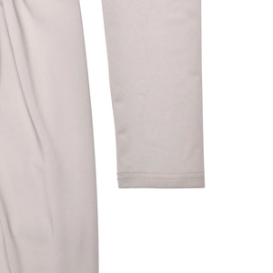 Close-up of fine double-needle stitching on elastic long-sleeved dress cuff details