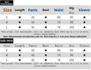 Size chart for lace trim mini skirt showing S, M and L dimensions in centimeters